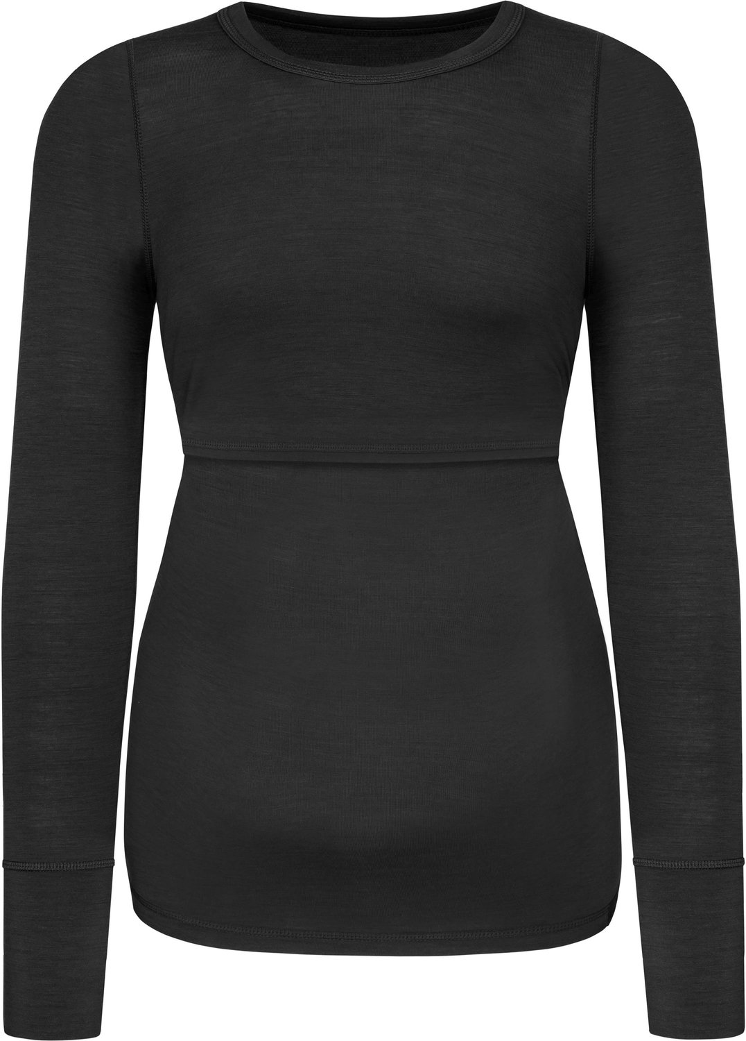 Merino zwangerschapsshirt met lange mouwen „Cambria“