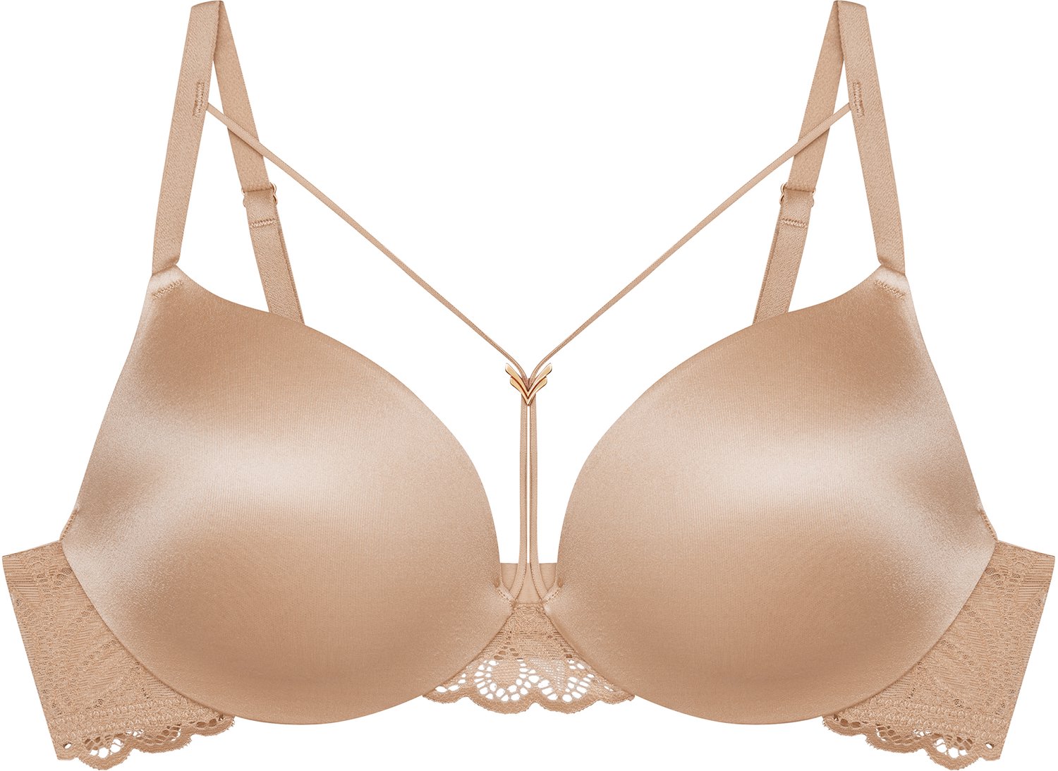 ESOTIQ Korin-serie - Beha - Beige - Super push-up - Kant en sierbandjes