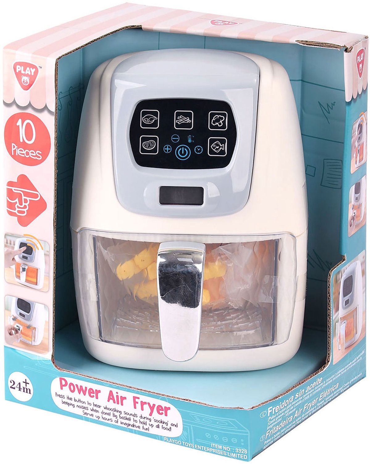 Playgo speelgoed airfryer - interactief keukenspeelgoed met geluid.