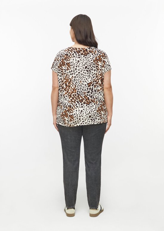s.Oliver - female - Soepelvallend T-shirt met luipaardprint