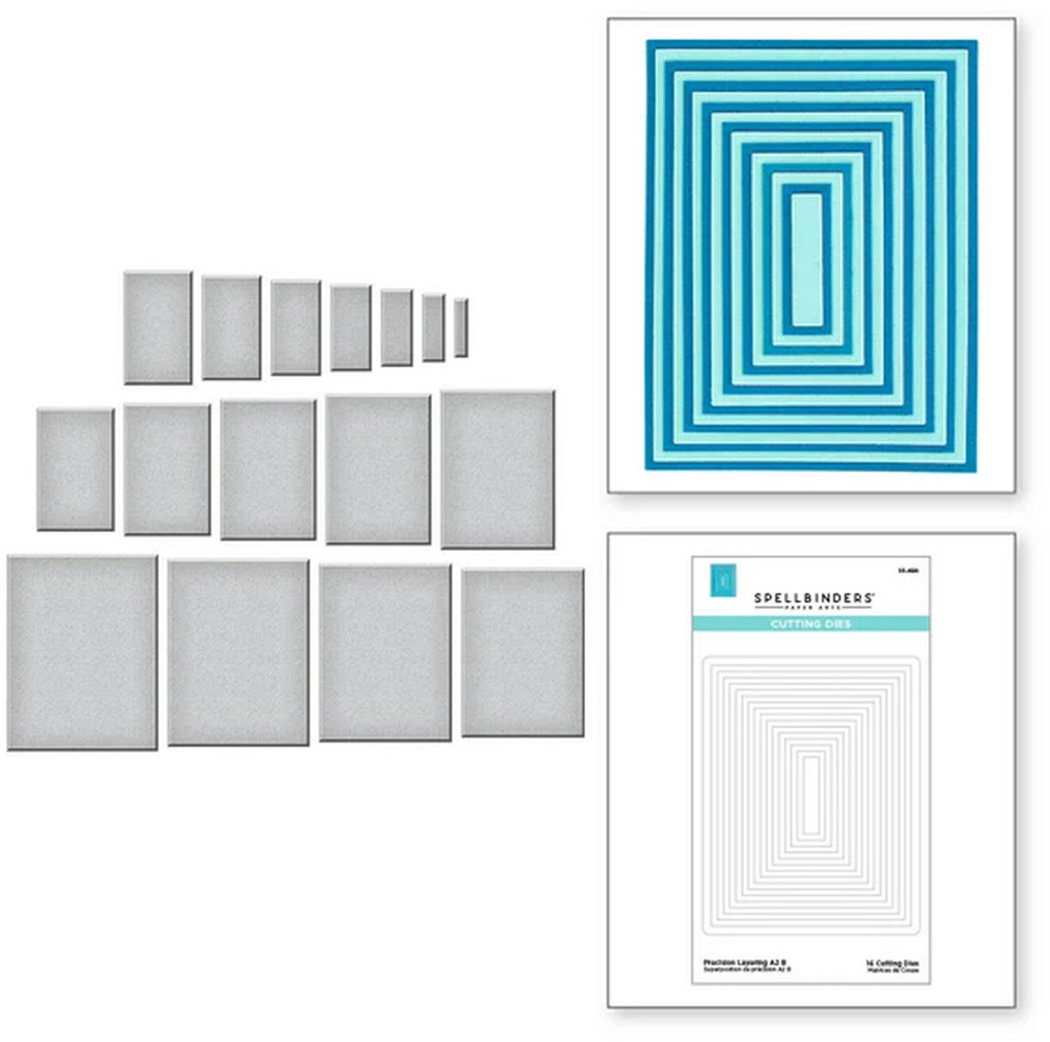 Spellbinders Snijmallen - Precision Layering A2 B - 16 st.