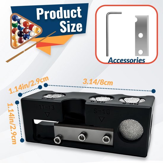 Biljartkeu puntvorm - 145 cm - houten handvat - perfect voor precisie spel - m-winkel — afbeelding 5