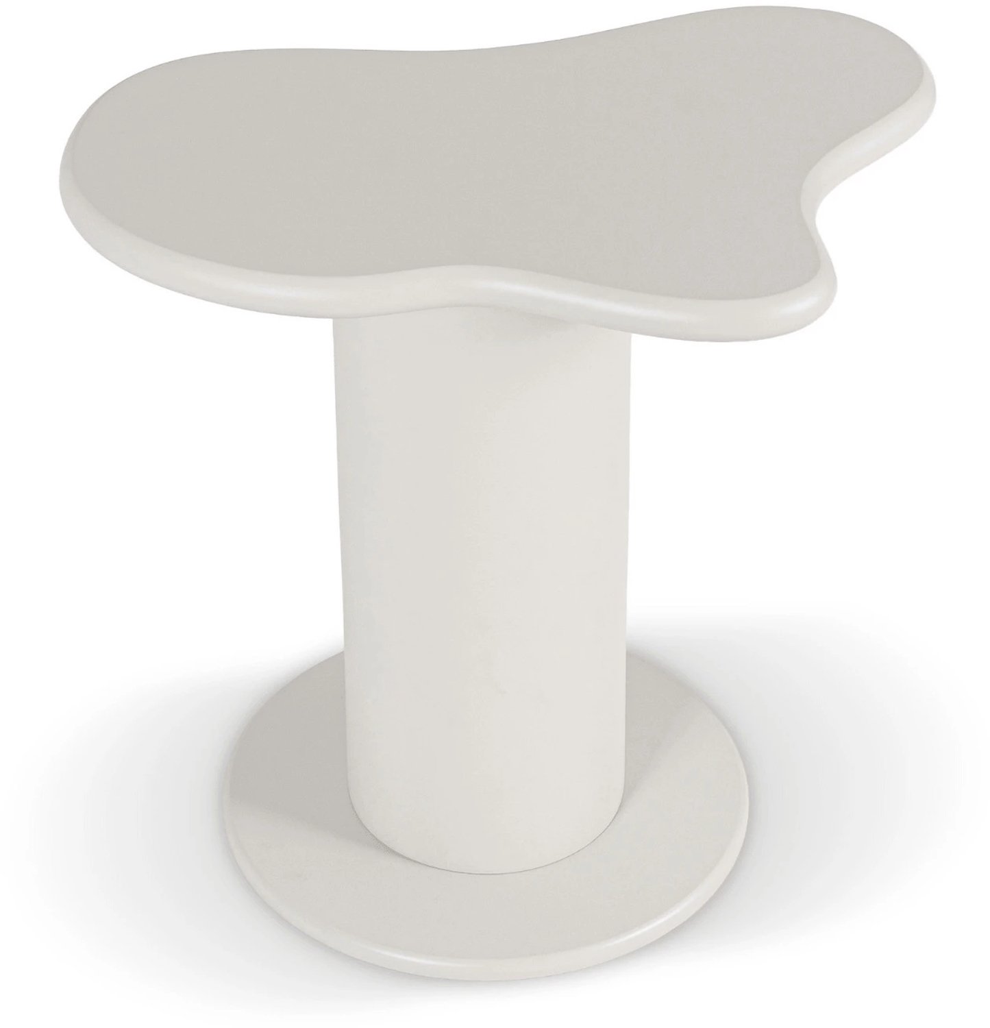 Mebel Elite Pascal - Salontafel - Wit - Mat - Organisch tafelblad