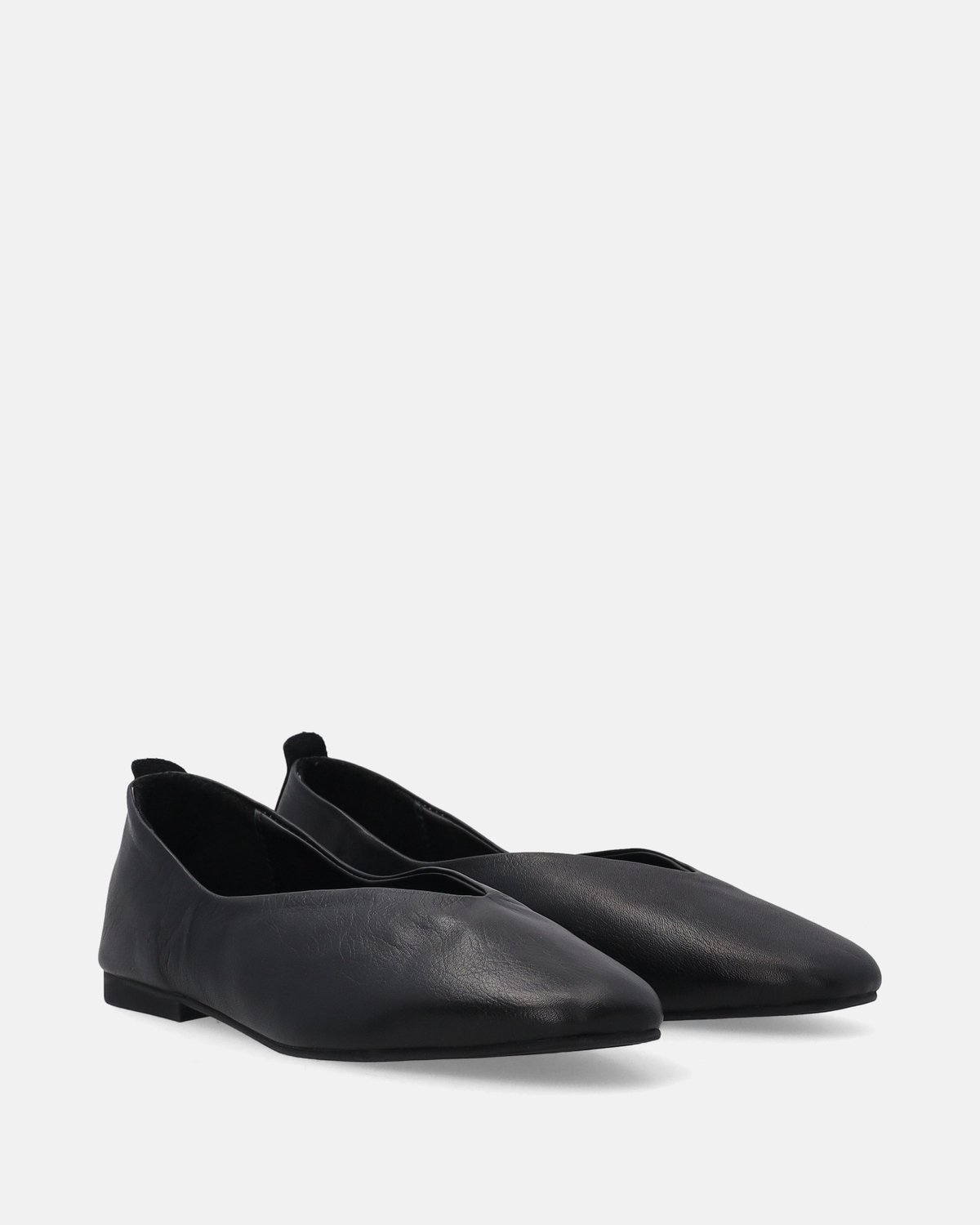 Zwarte leren damesballetschoenen - Flexibele zool - Maat 37