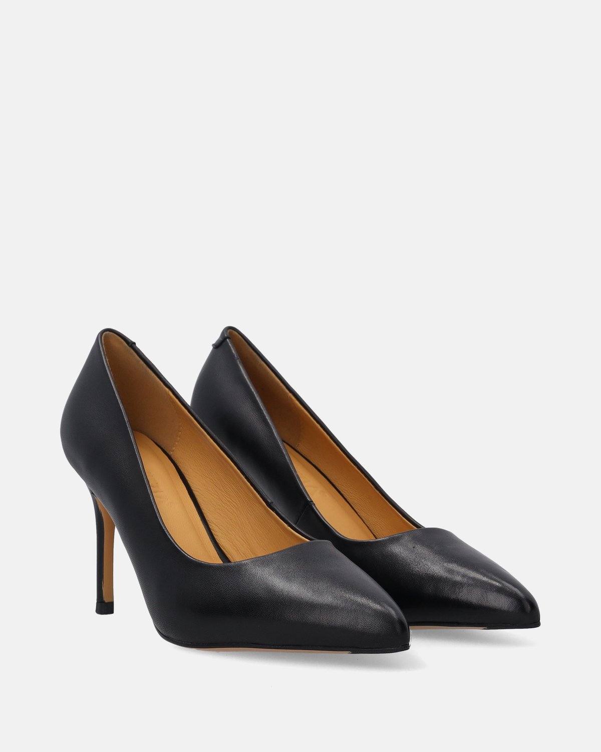 Zwarte pumps - Natuurlijk leer - Naaldhak - Maat 37