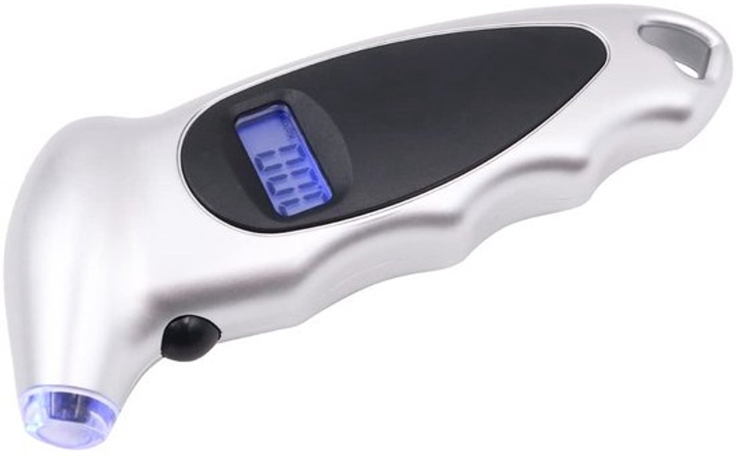 Tiardey digitale bandenspanningsmeter - 150PSI - 4 instellingen voor auto's, vrachtwagens en fietsen - Verlicht LCD en antisliphandgreep - Zilver