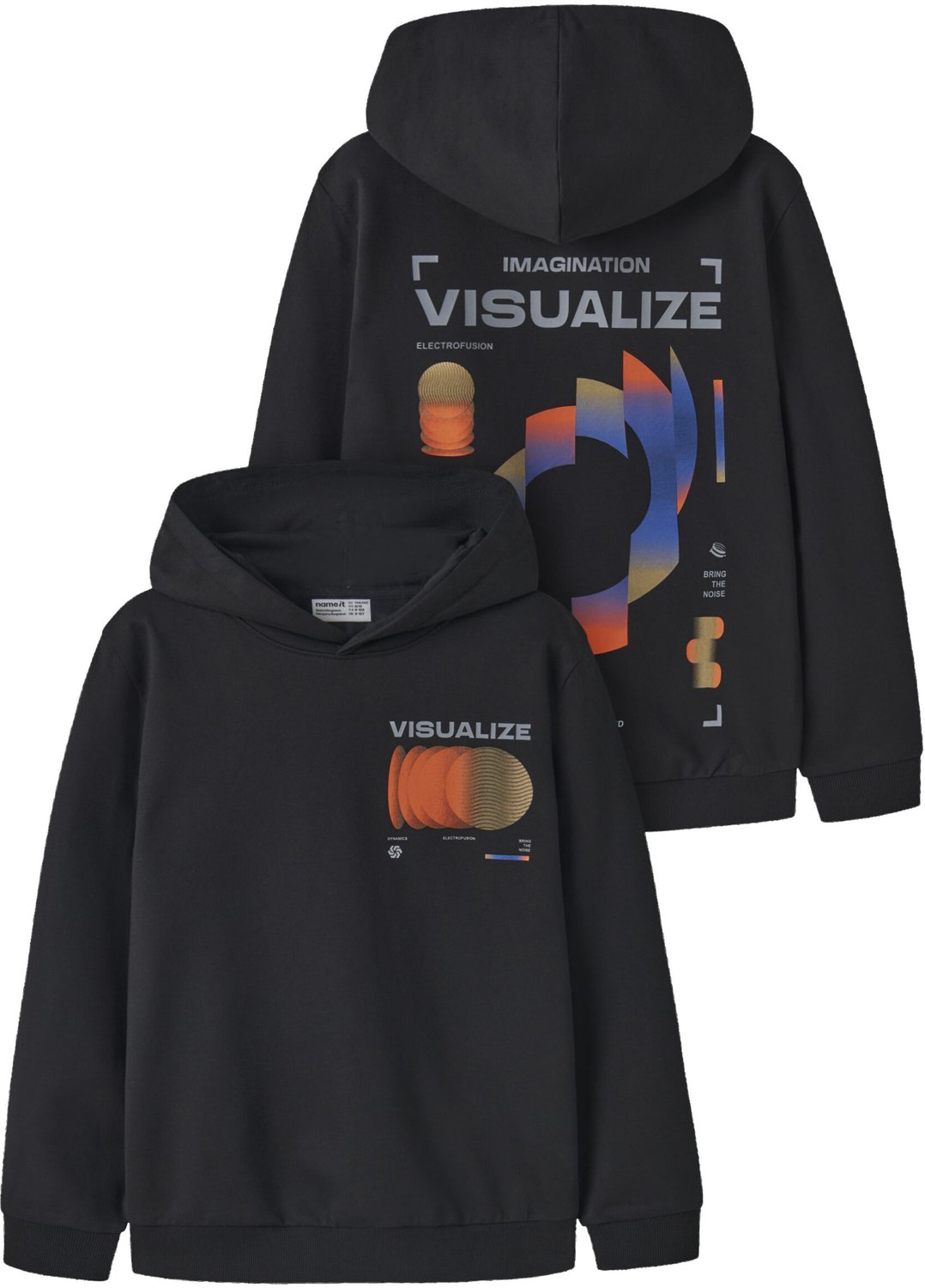Name It - Jongens sweater - Maat 122/128 - Jongens - ZWART - katoen