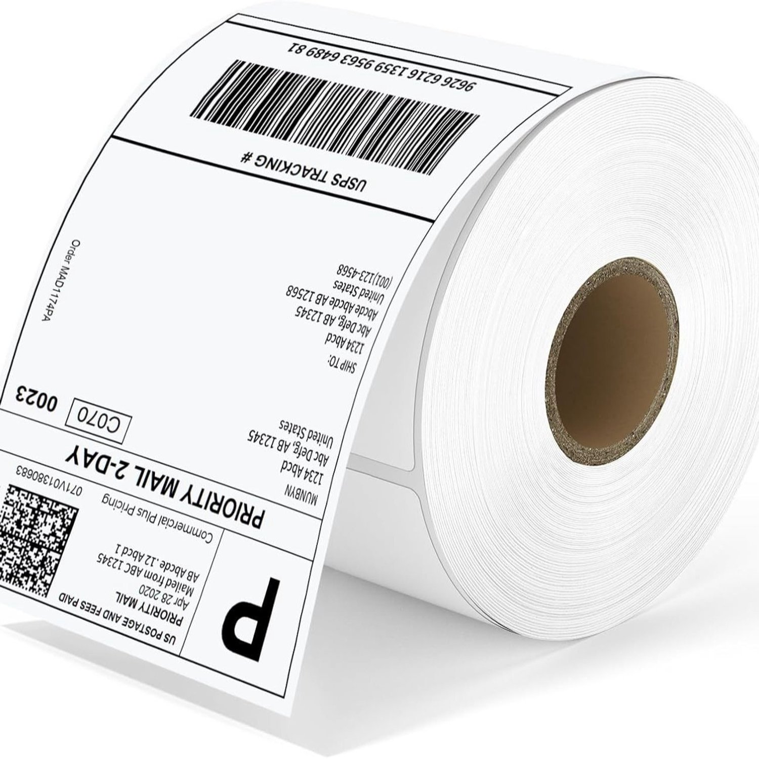 Thermisch Direct Verzendlabel, Etiketten voor Thermische Printers, 500 Vellen/1 Rol, Commerciële Kwaliteit