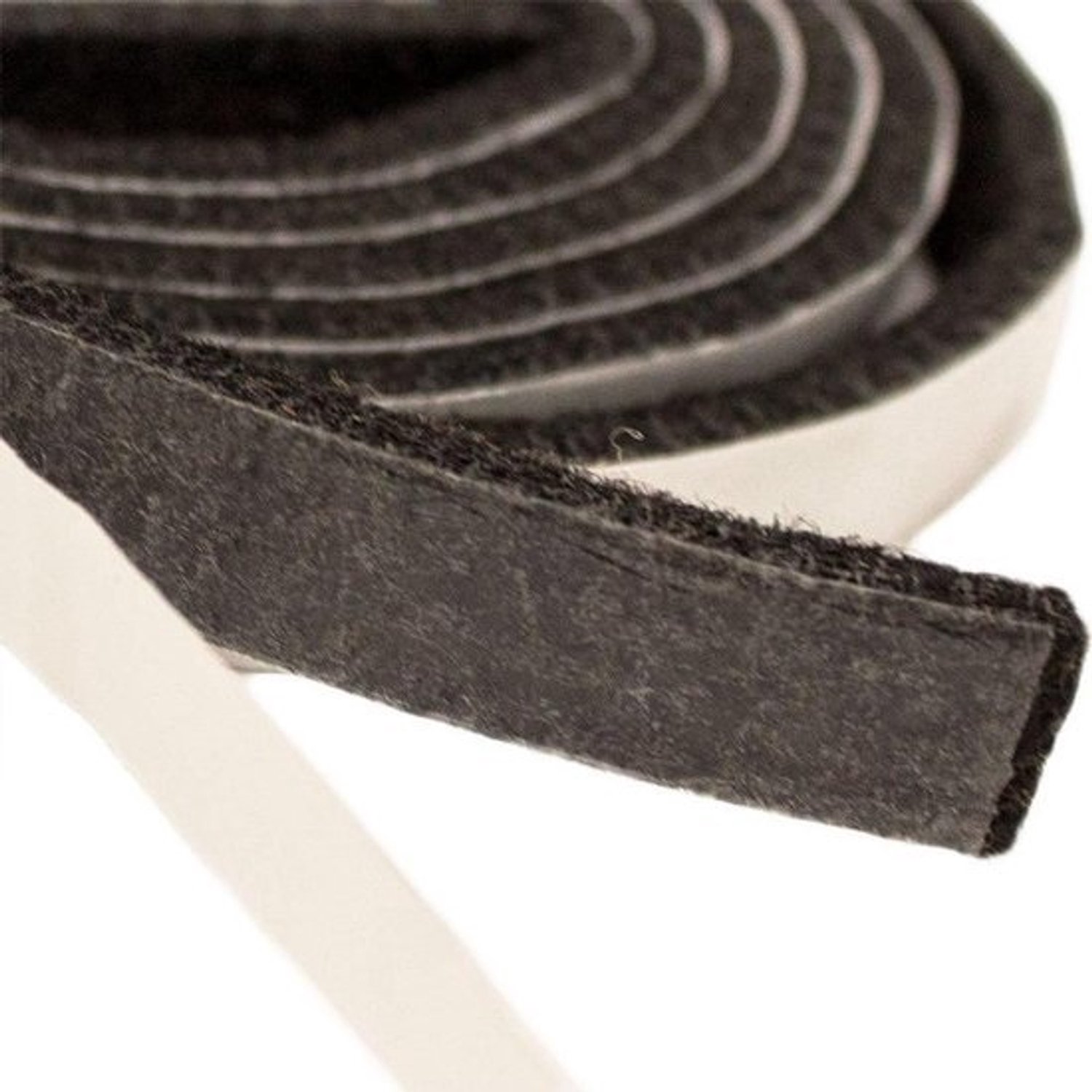 Zelfklevend vilt - Meubelbeschermingsstrip - Voorkomt krassen - Rol met kleeflaag - 5m x 75mm - Zwart