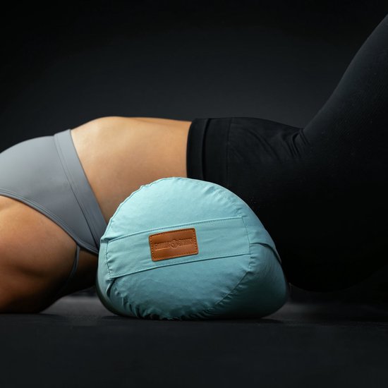 Gorilla Sports Yoga Bolster - Groen - 65 x 20 cm - Yoga kussen - Rond van Gorilla Sports. — afbeelding 4