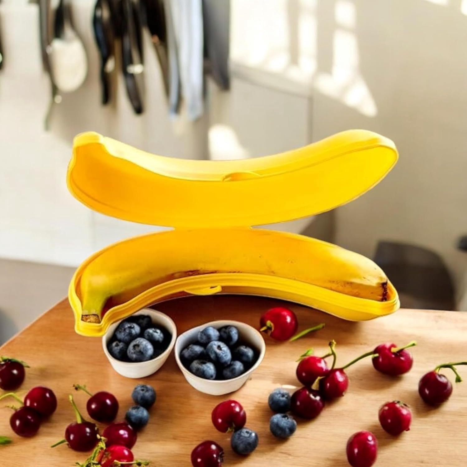 Banana case 23cm - herbruikbaar - BPA-vrij - houd je banaan vers - m-winkel