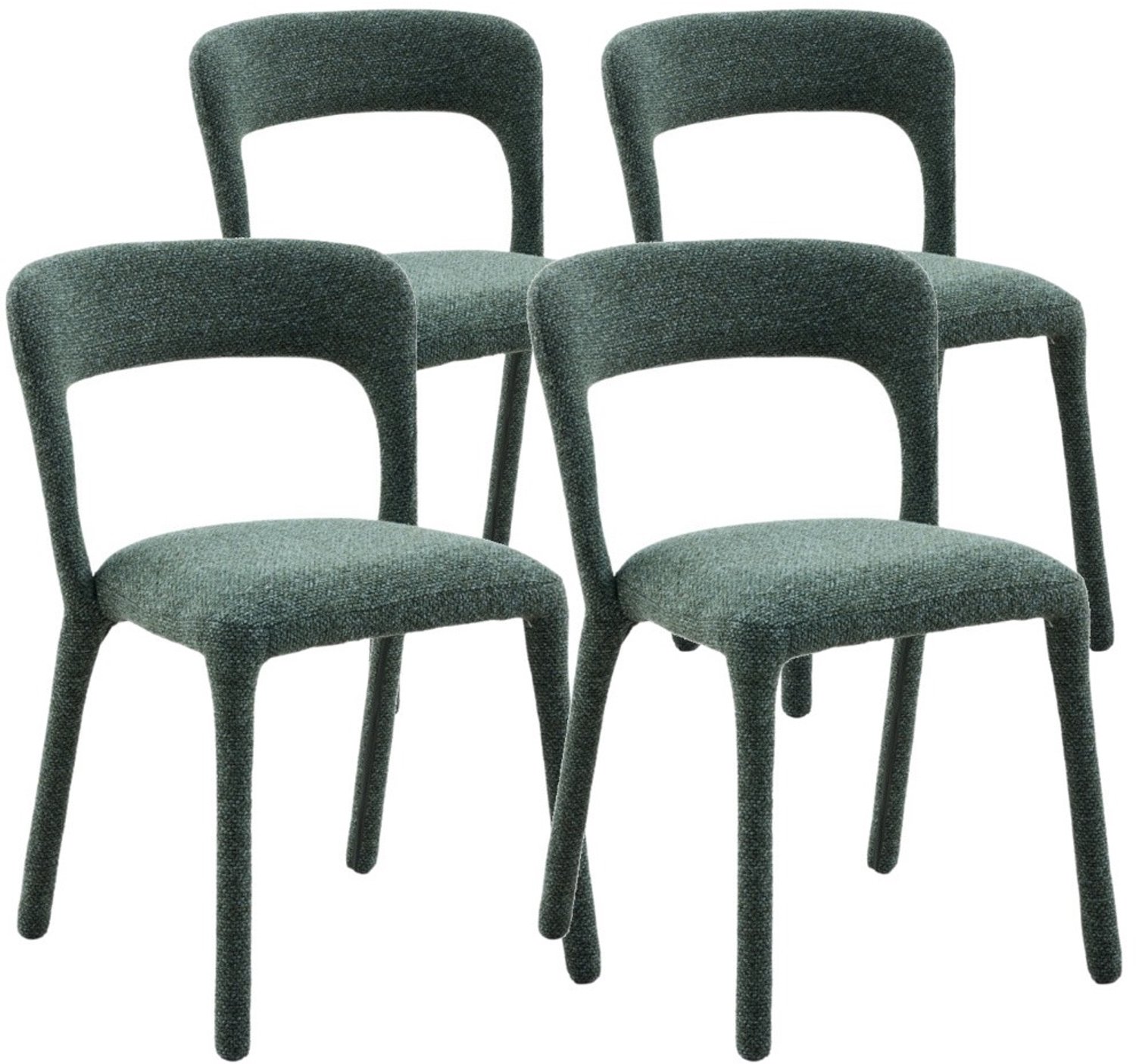 DS4U - - Noël eetkamerstoel - Set van 4 - Groen - Stof