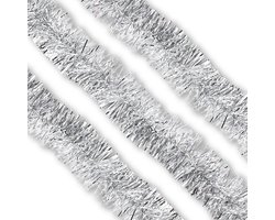 LUQ – Tinsel Kerstslinger Zilver – Lametta Slinger – Christmas Garland – Kerstboomversiering – Kerstboom Hangdecoratie
