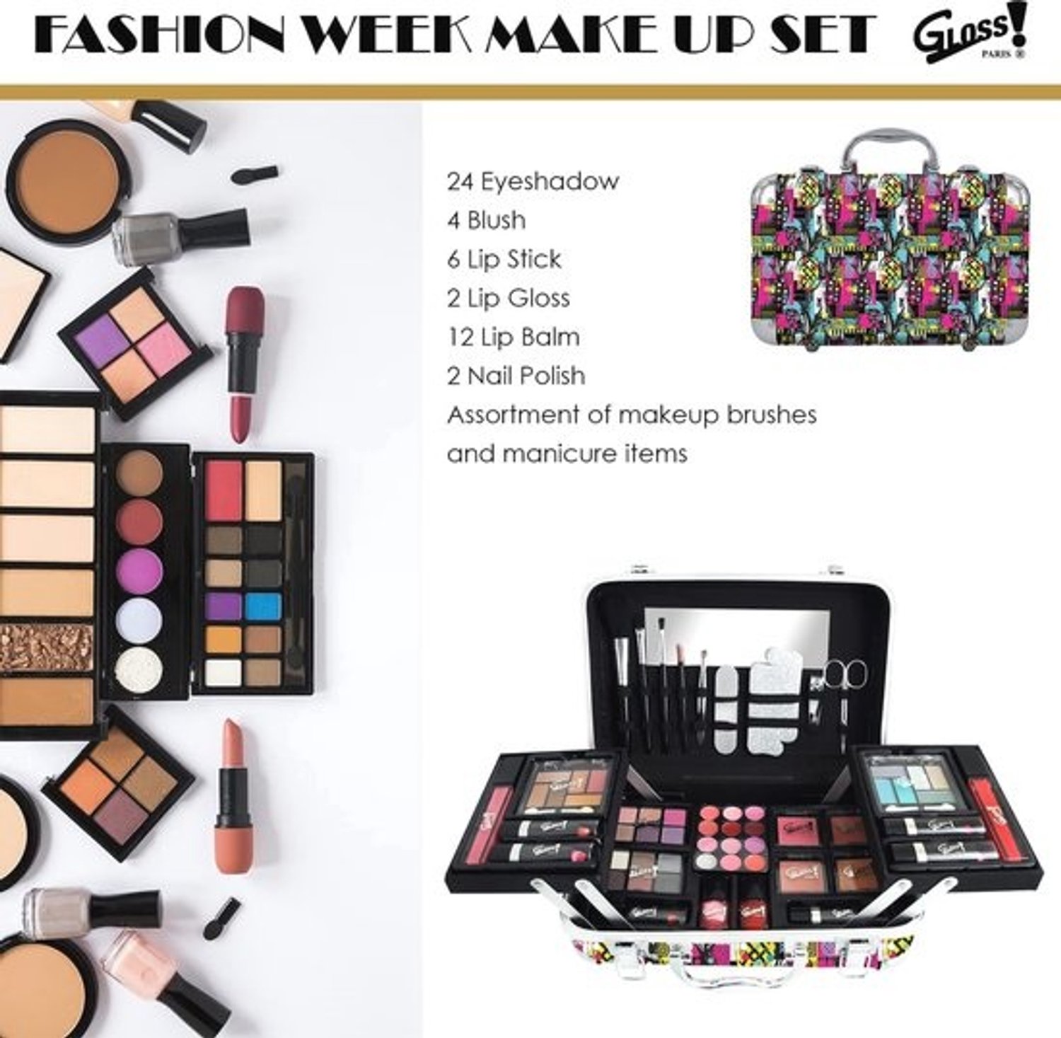 Make-upcase met 4 Verven - Ananas Abstract Feest