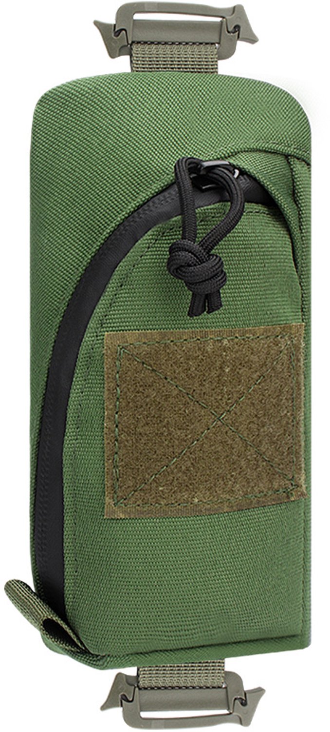Opbergtasje en accessoiretas voor buitenactiviteiten — geschikt voor wandelen, trektochten en dagelijks gebruik — compact en licht van gewicht — te bevestigen aan rugzakbanden — Groen
