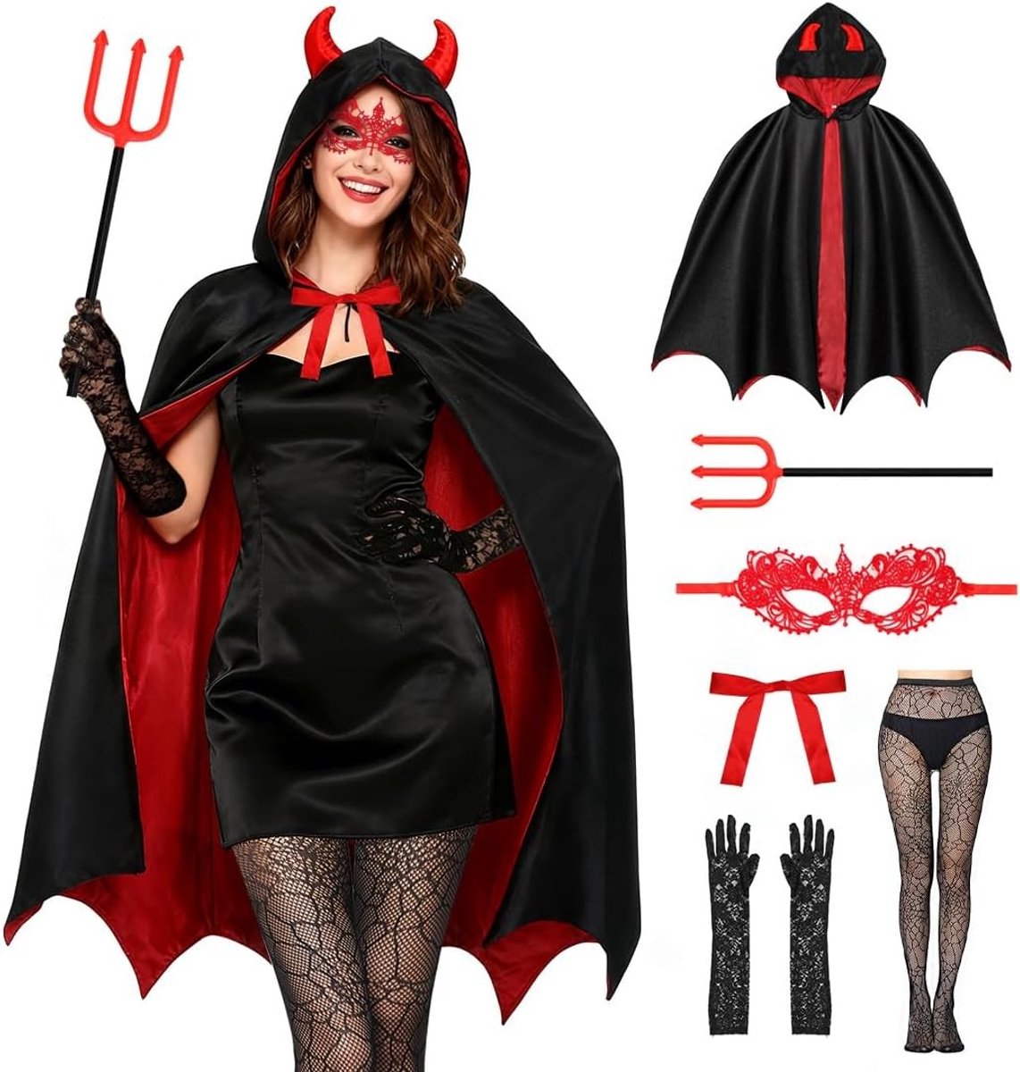 Halloween cape voor volwassenen - Meleager kostuumaccessoire voor feesten en verkleedpartijen