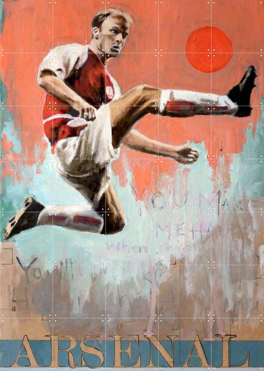 IXXI One Love Arsenal, David Diehl - 100 x 140 cm - Gratis ophangtool - Grote wanddecoratie en posters - Gemengde Technieken, Illustraties, Grafisch