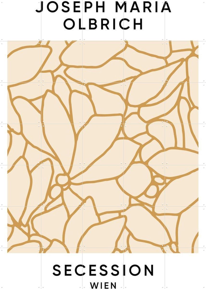IXXI Secession Wien light, Florent Bodart - 100 x 140 cm - Gratis ophangtool - Grote wanddecoratie en posters - Grafisch Ontwerp, Line art, Art