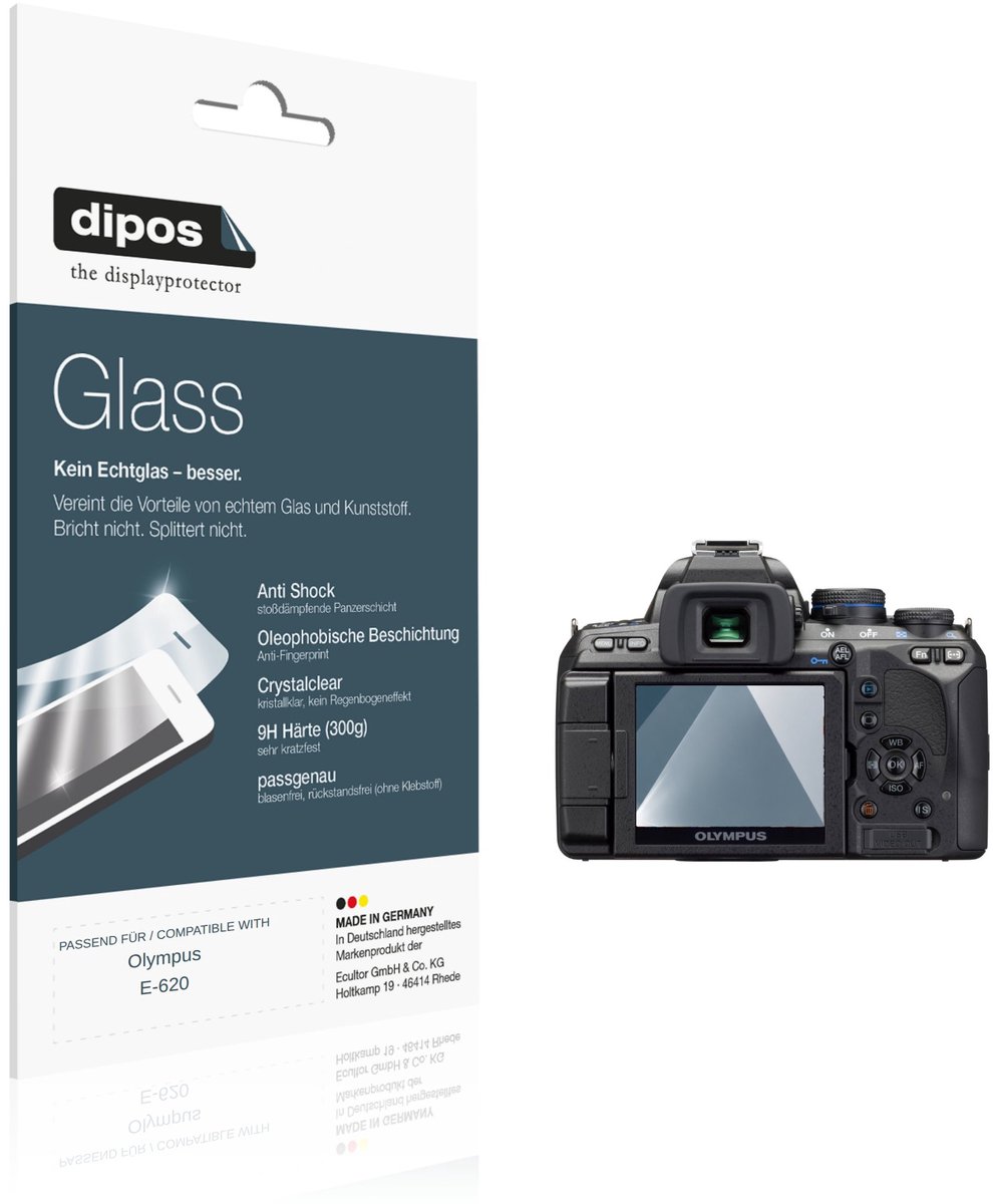 dipos – 2x Pantserfolie geschikt voor Olympus E-620 | 9H Screenprotector