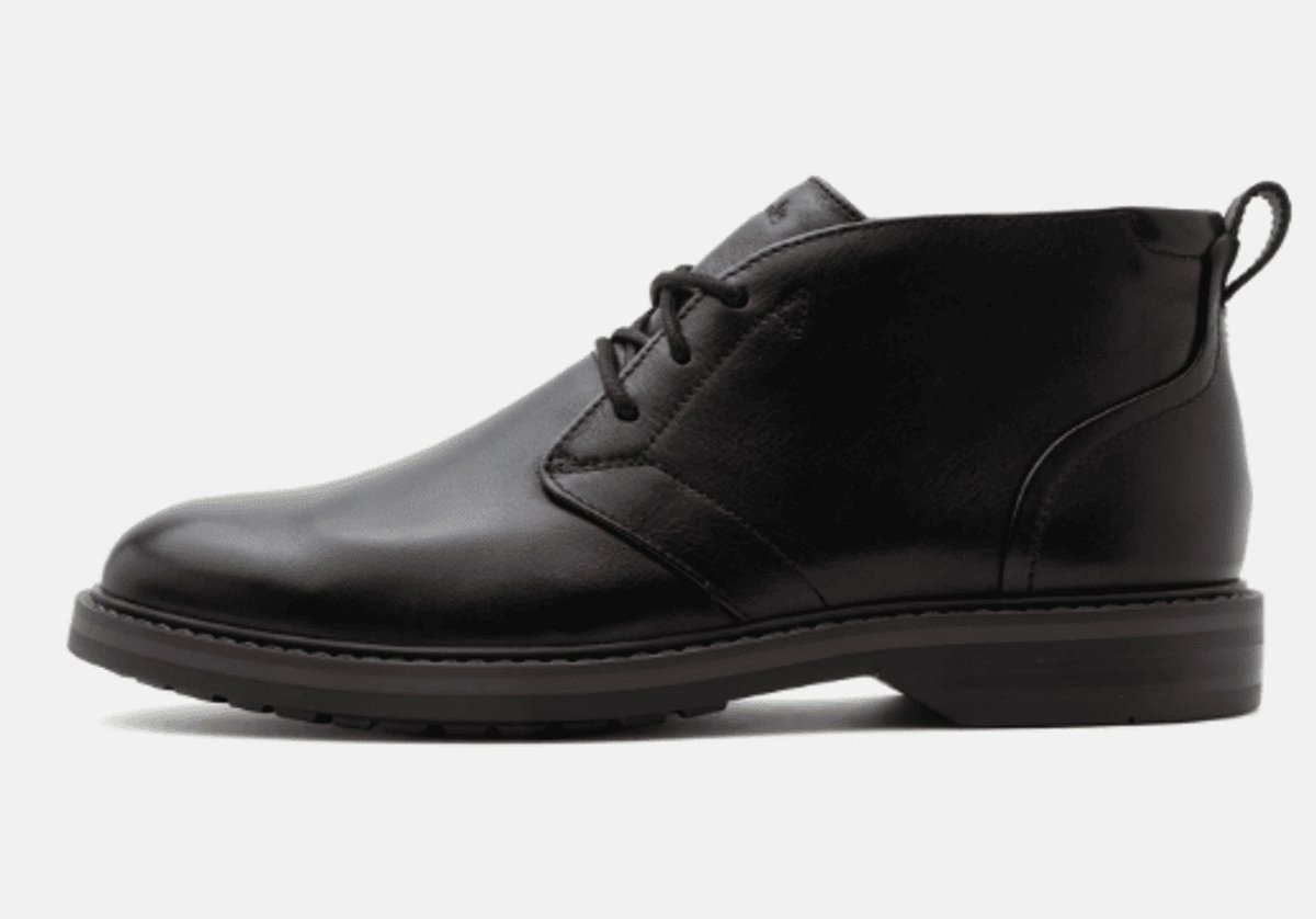 Clarks Heren Bottine Aldwin 2 Chukka Black Leather | Zwart | Maat: 45