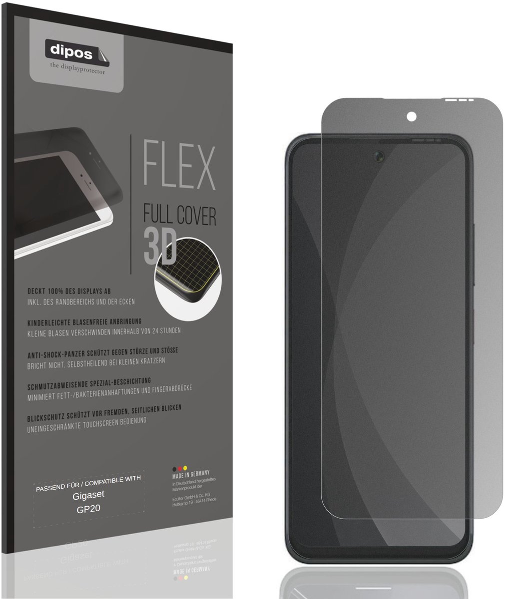 dipos FLEX – Matte Privacy Screenprotector geschikt voor Gigaset GP20 | Volledige Schermbescherming | Case-Friendly