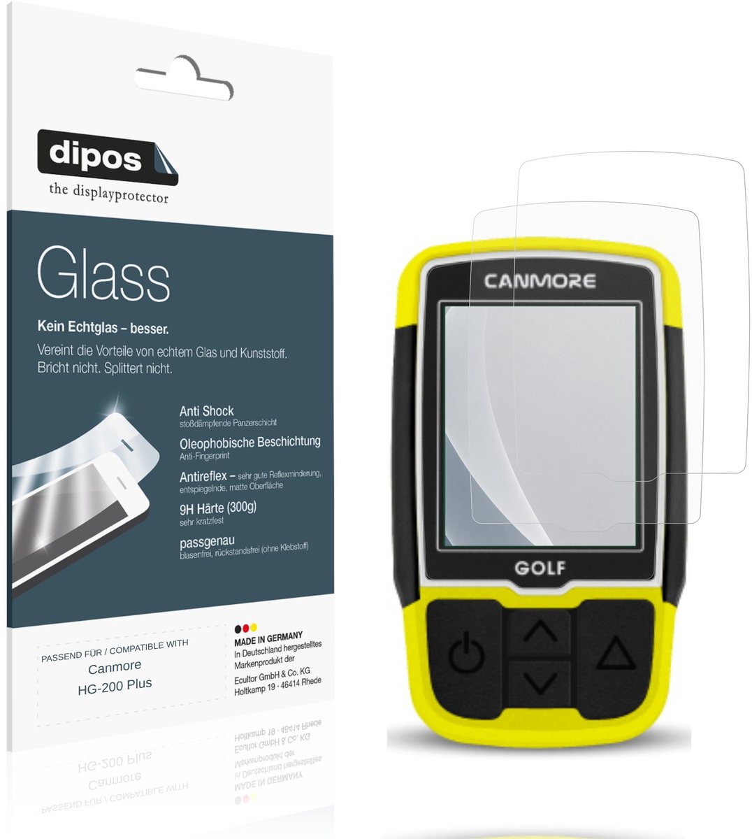dipos – 2x Matte Pantserfolie geschikt voor Canmore HG-200 Plus | 9H Screenprotector