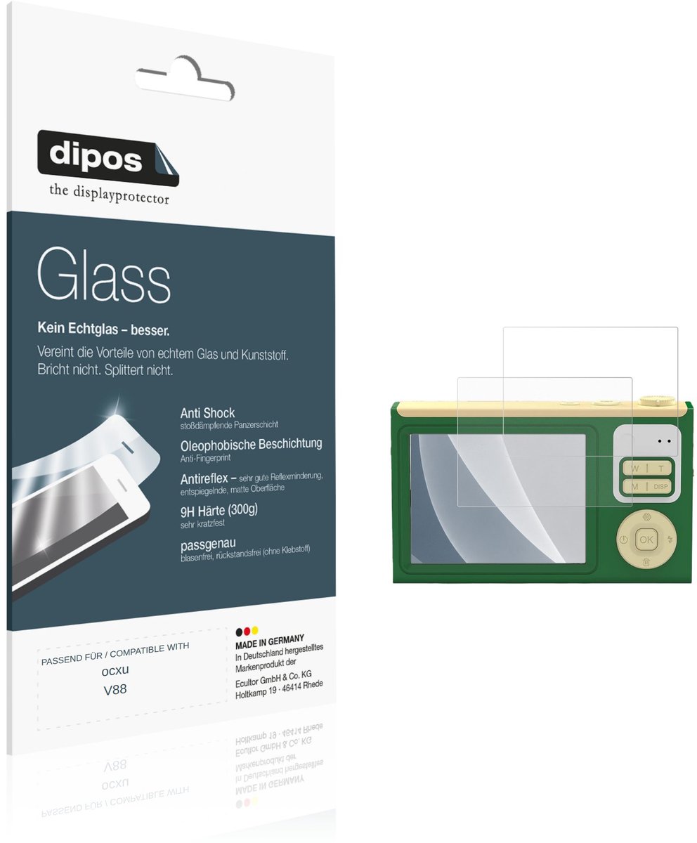 dipos – 2x Matte Pantserfolie geschikt voor ocxu V88 | 9H Screenprotector