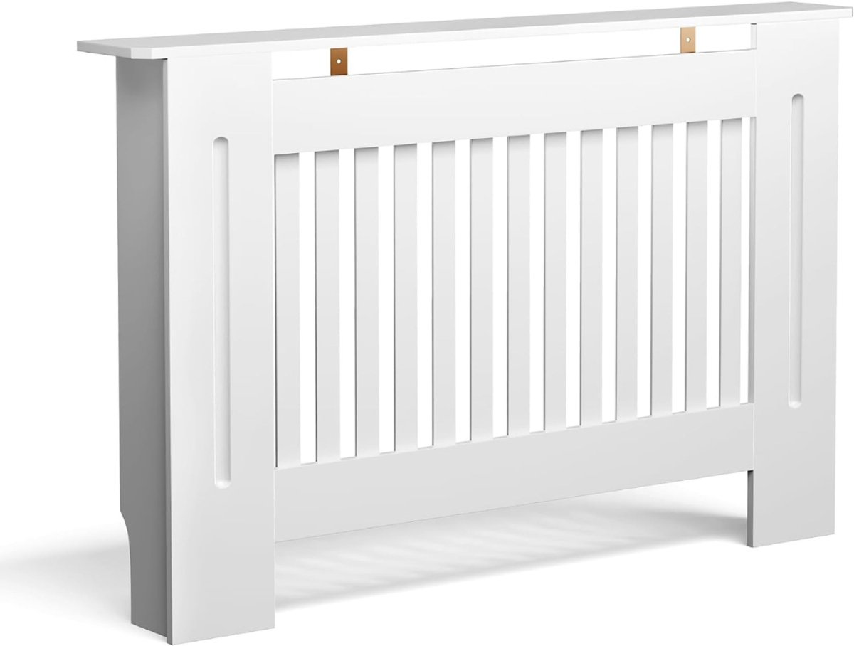 Levo® Radiatorbekleding - Radiatoromkasting - Radiatorombouw - Ombouw Verwarming - Radiator Afdekking - Wit - 112cm x 19cm x 82cm