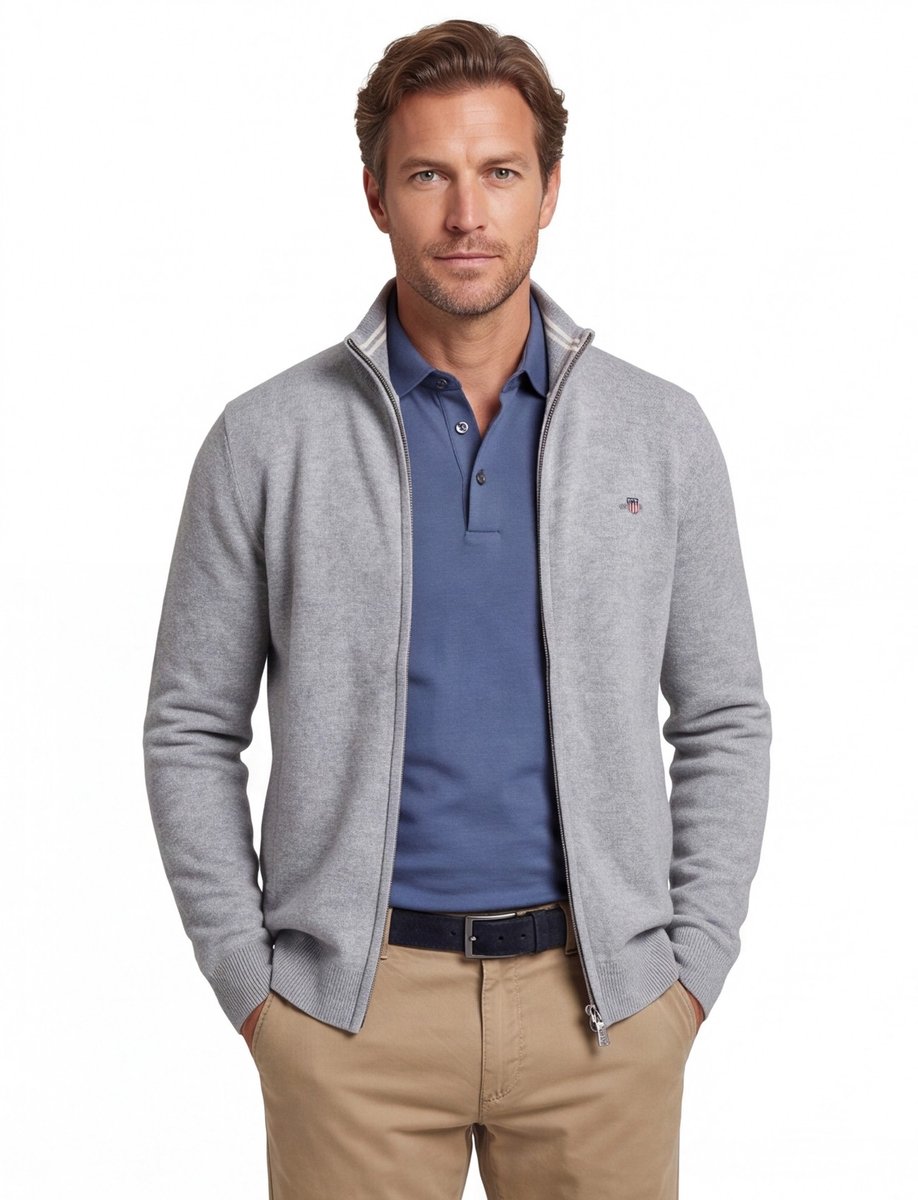 Gant vest grijs