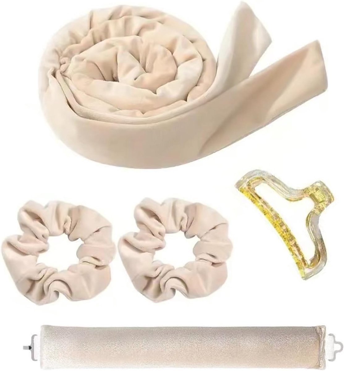 5-Delige Haarkrultangset voor Dames, Hittevrije Krultang, Nachtkrultang, Perfect voor Krullen en Styling