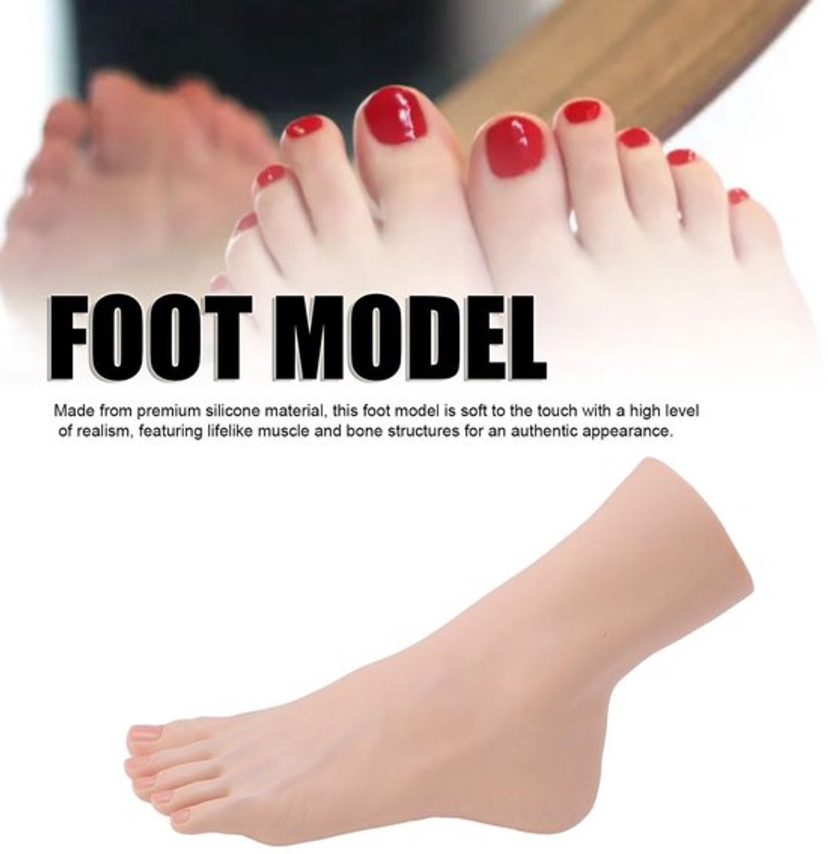 Dailygoods- Voetmannequin Flexibel - Siliconen Materiaal - Levensechte