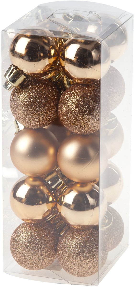Mini kerstboom - 75 cm - met 40 koperkleurige kerstballen - D3 cm - kunstboom - 81 takken – foto 3