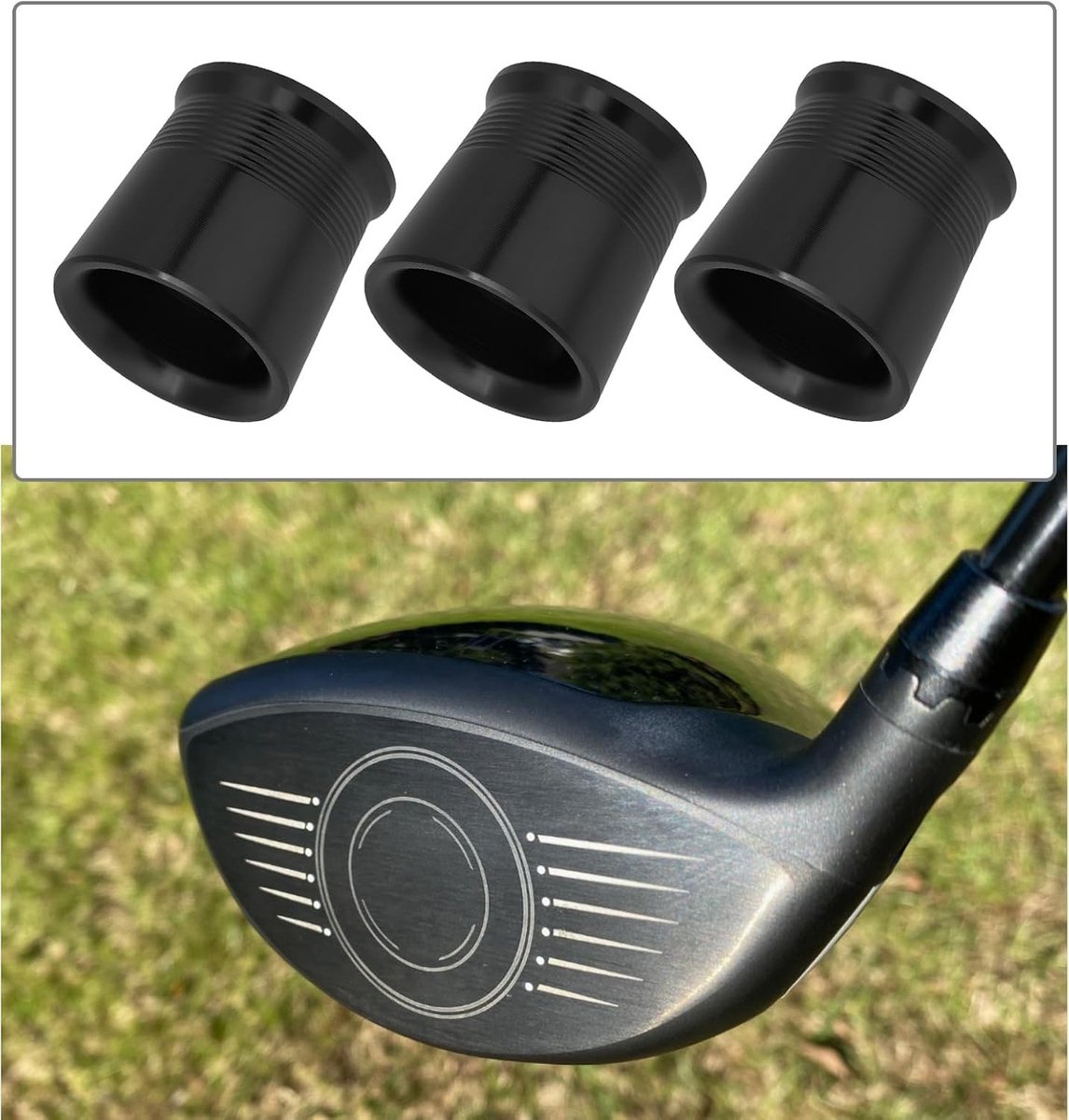 5 stuks Golf Club Ferrules van Aluminiumlegering voor 0.370 inch schachten - Geschikt voor Taylormade, PING en PXG