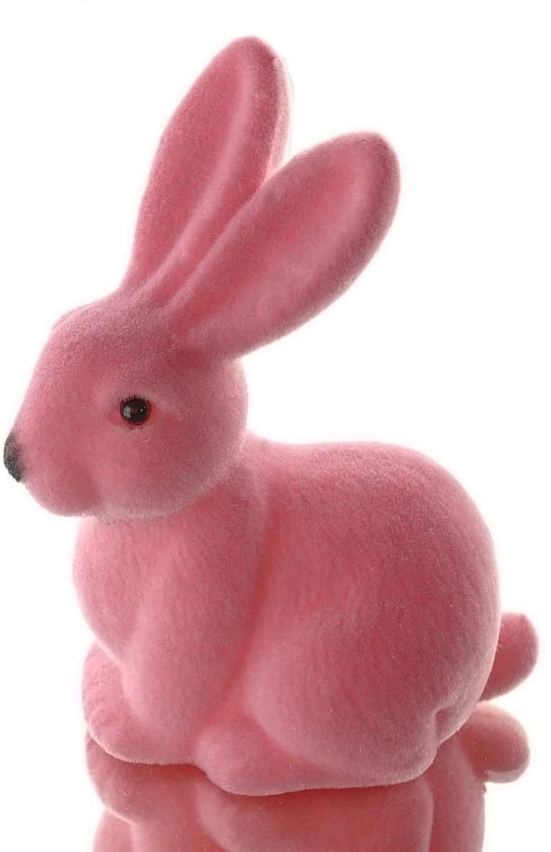Scheulen paashaas wuschel roze 16 cm kunststof