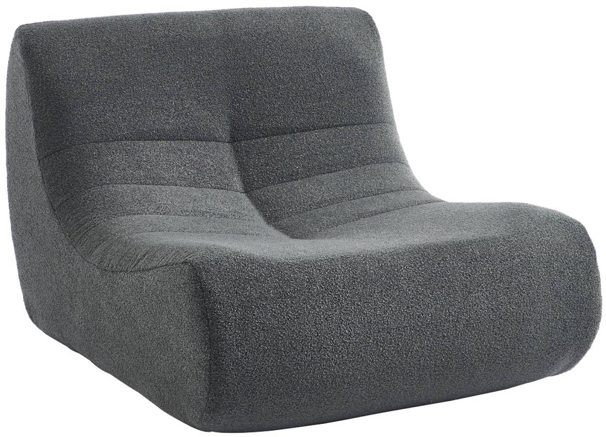 sweeek Fauteuil boucléstof 1 zitplaats l 91 x b 105 x h 72cm - sokol antraciet