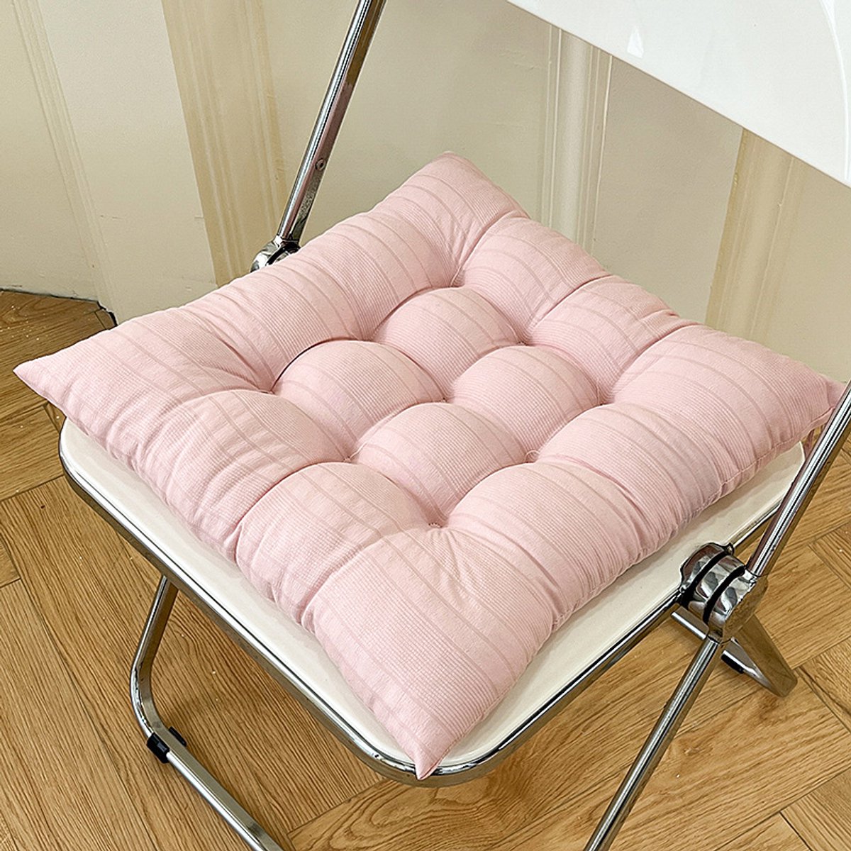 Stoelkussen – ultrazacht en warm (perfect voor een leeshoekje)-40cm*40cm，Sakuraroze