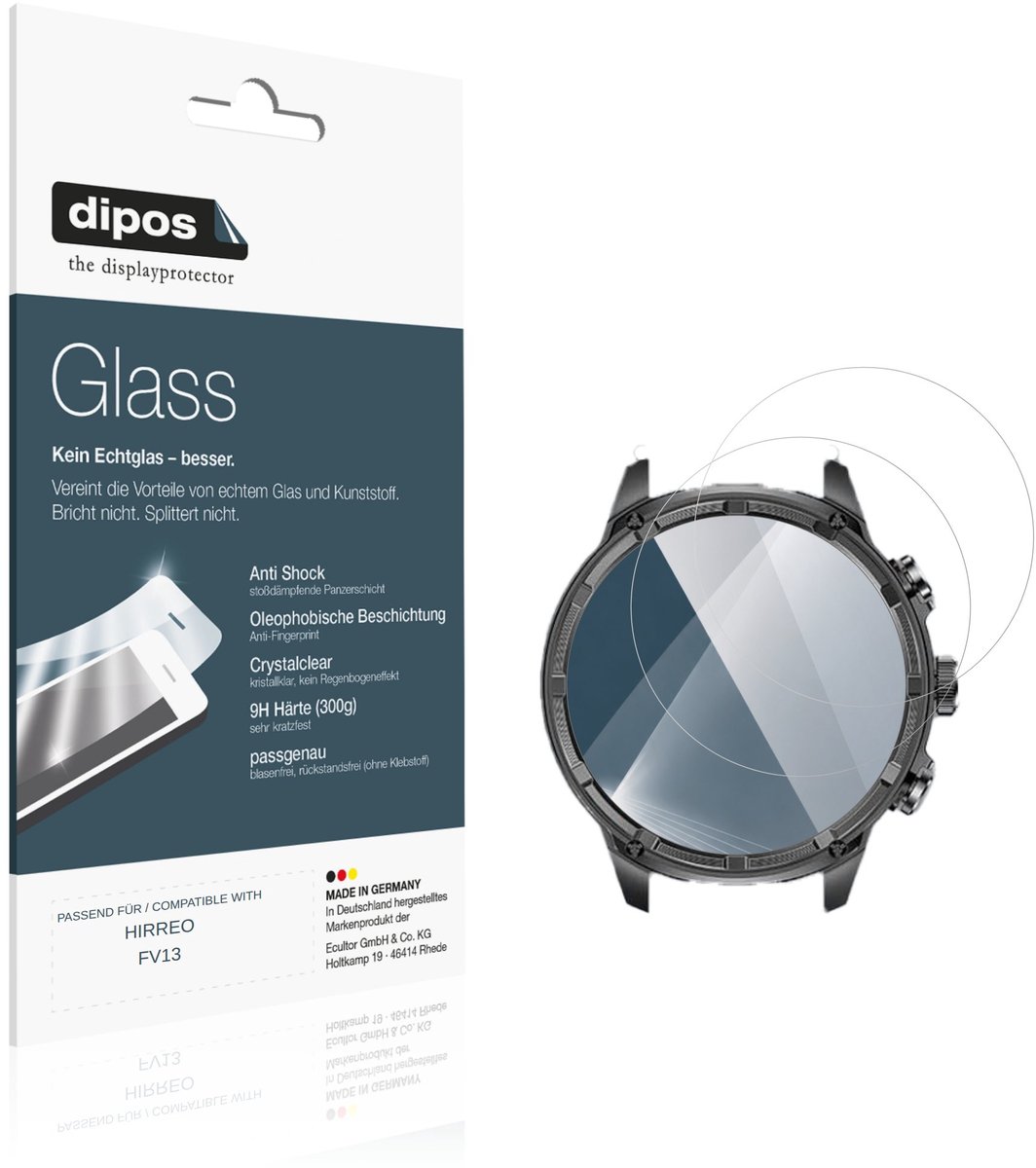 dipos – 2x Pantserfolie geschikt voor HIRREO FV13 | 9H Screenprotector