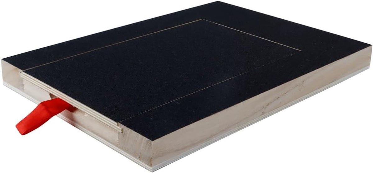 Houten Bestandsplank met Snackdoos, Schuurpapier en Krabpad voor Honden, Ideaal voor Huisdierenverzorging en Organisatie, 10 x 1.2 x 14 Inches