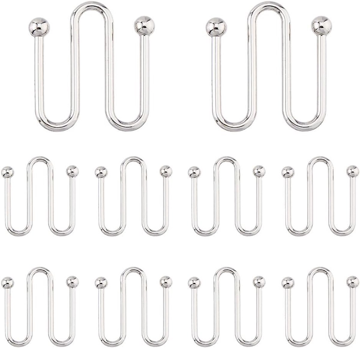 10 Stuks U-vormige Ring Sluiting voor Bikini en Beha - Vervangende Sluiting voor Badmode en Zwemkleding - Ideaal voor Zelfgemaakte Beha's en Bikini's 42.5x8mm