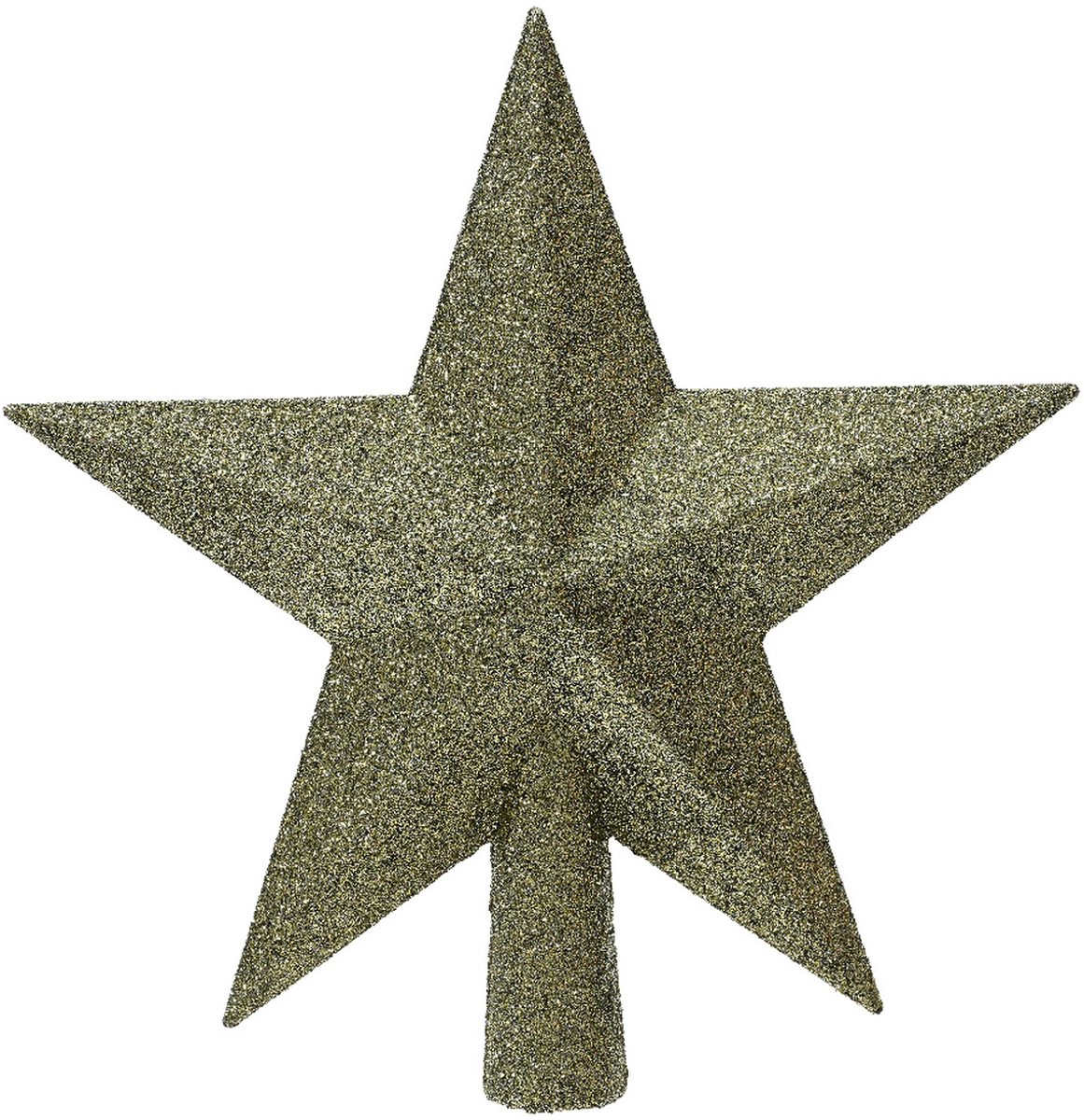 Decoris piek ster - Kunststof - Glitter - Rozemarijn