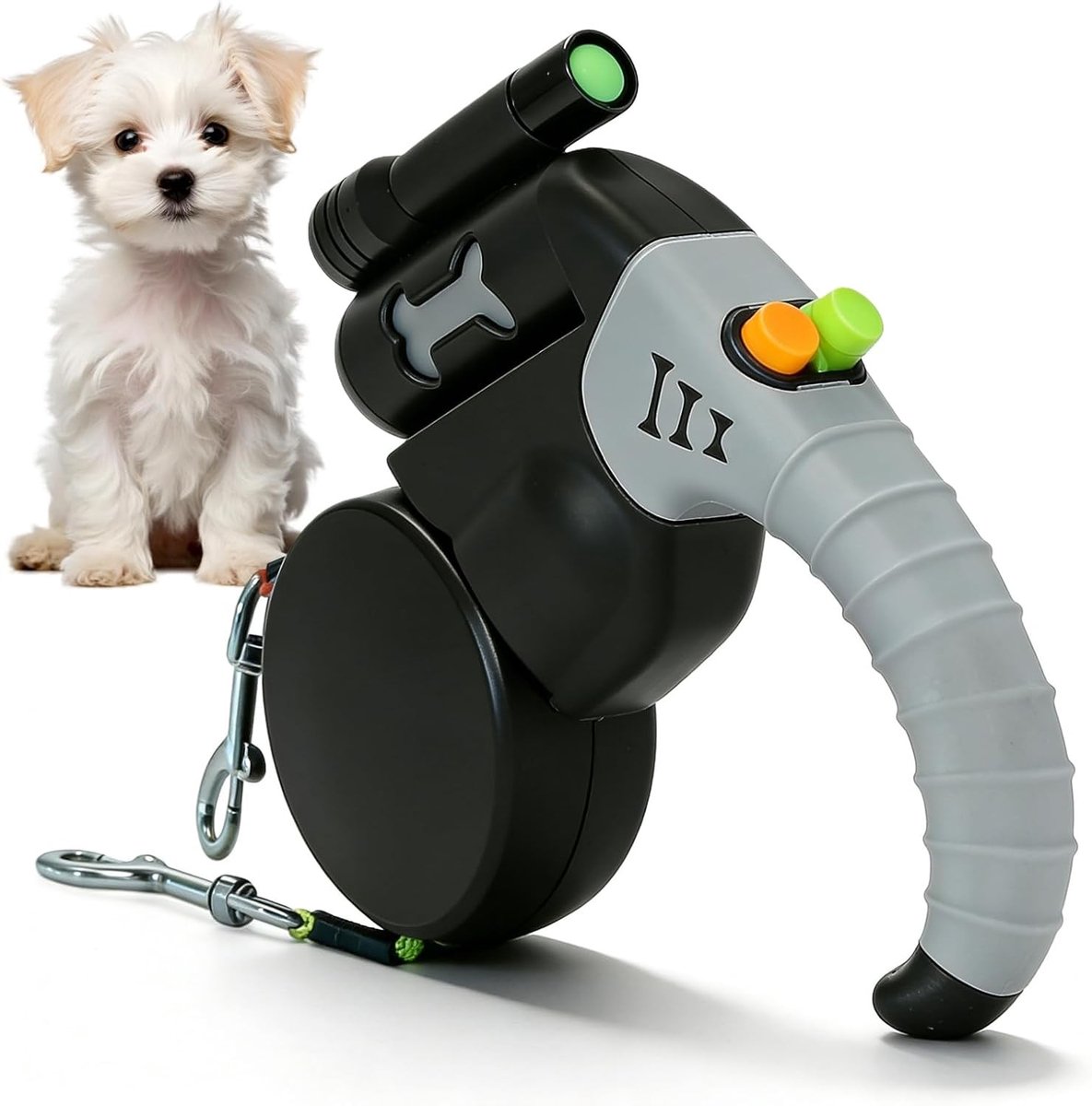 Intrekbare Hondenriem - Zwart - 3 meter - Dubbele Rollijn voor Twee Honden - Voor Kleine en Middelgrote Honden