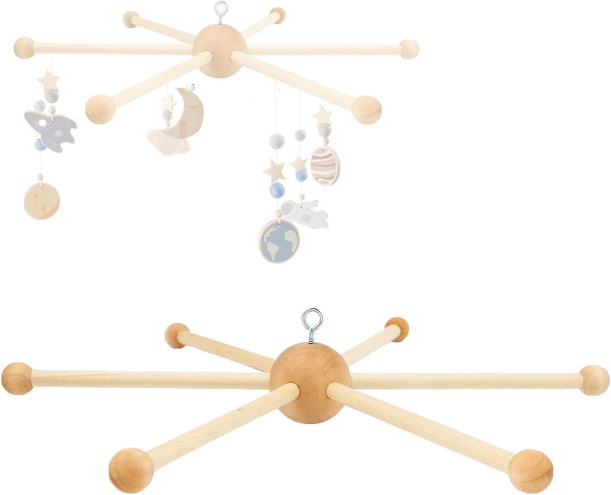Mobiele Hanger Houten Mobiles Wind Chime Frame Houder voor DIY Baby Bed Ambachten Fotografie Rekwisieten Decor