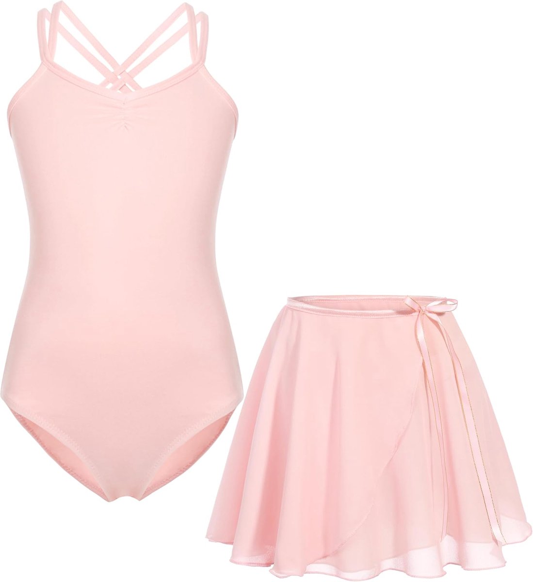 Balletjurk voor Meisje Katoen Balletpakje Dans Turnpakje Dunne Bandjes Ballet Tutu Meisje