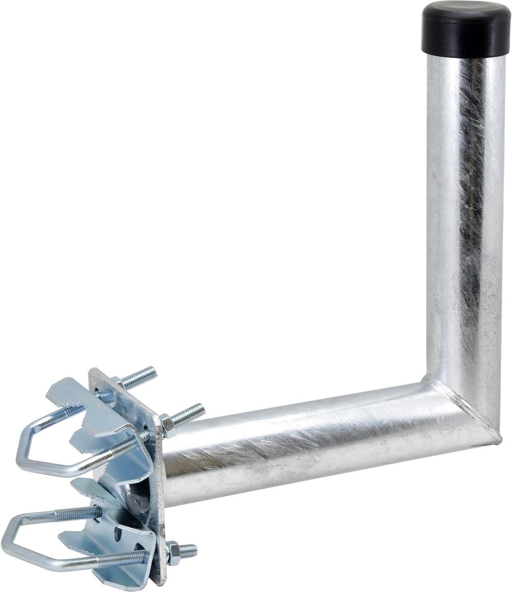 Satellietschotel Aan-buishouder - Staal - 25 cm - Thermisch Verzinkt - Voor Verticale Montage