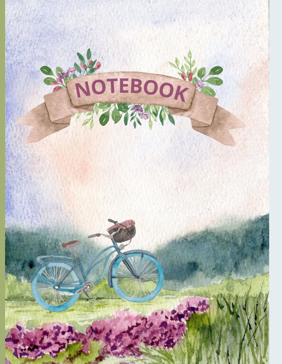 Nature & Bicycle Student Notebook: Lined Notebook for School & University - Inspirational Nature Cycling Cover - ShopVlot
