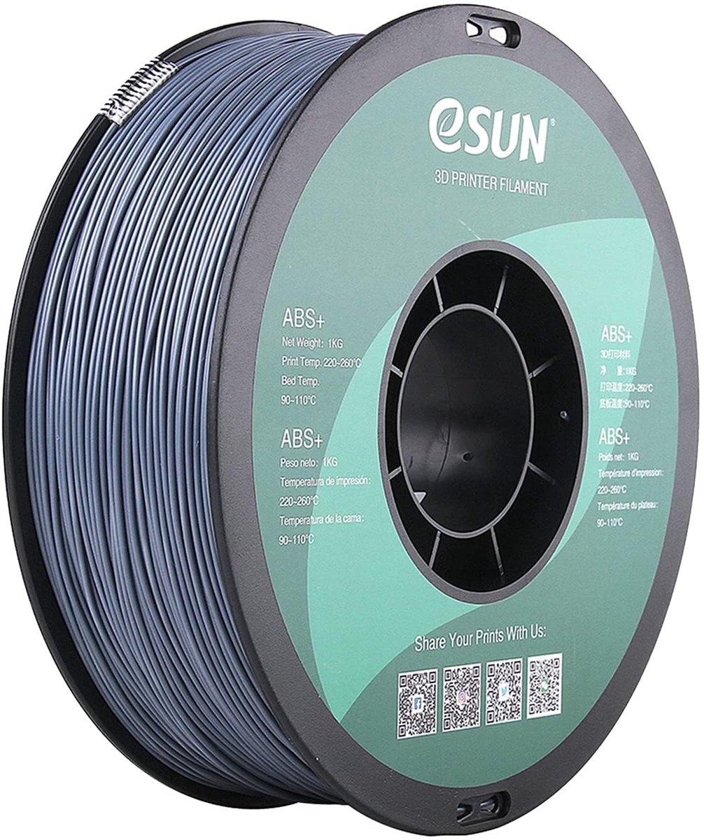 eSUN ABS+ Filament 1.75mm, ABS Plus Gloeidraad 1kg Grijs - ShopVlot