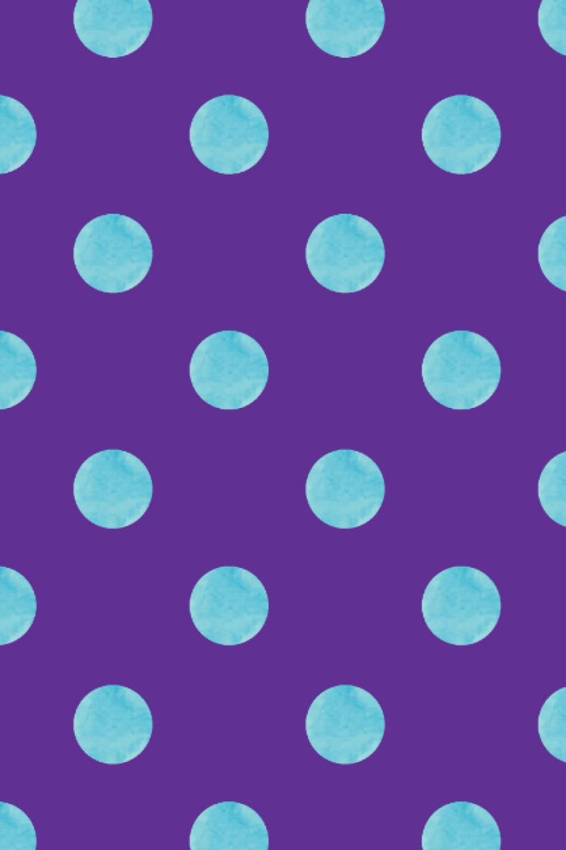 Blue and purple polka dot notebook.: 150 lined page notebook. - Ideal for notes and school. - ShopVlot