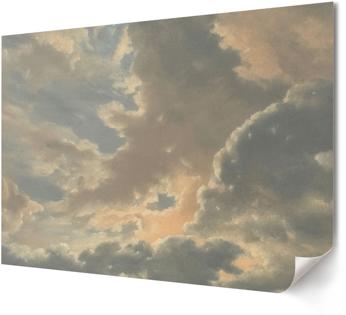 Coloray Polycanvas Wandposter - Een Boeket Bloemen, Schilderen - A4 - Bruin Patroon - Rechthoek - Canvasposter - Woonkamer, Slaapkamer, Kantoor - Romantisch
