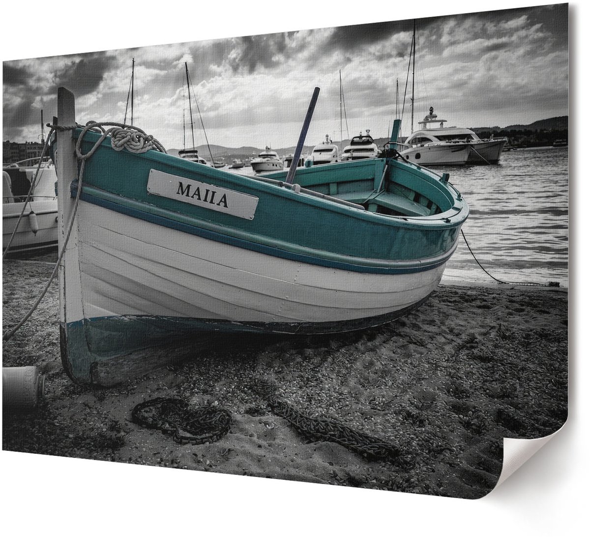 Coloray Polycanvas Wandposter - Bouwsteigers, Fotografie - A4 - Zwart Illustratie - Rechthoek - Wandkunstwerk - Woonkamer, Slaapkamer, Kantoor - Industrieel