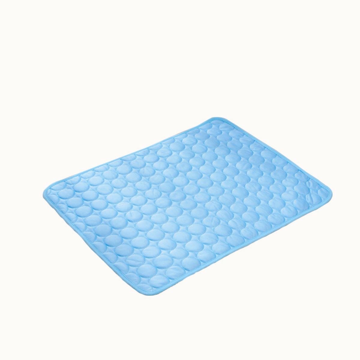 SSTRWGOOD Hondematten - Zelfkoelende Koele Matte voor Honden en Katten - Wasbaar, Ademend en Koel aanvoelend - Geschikt voor Binnen, Buiten en Auto - Polyester - 60x50cm - Blauw